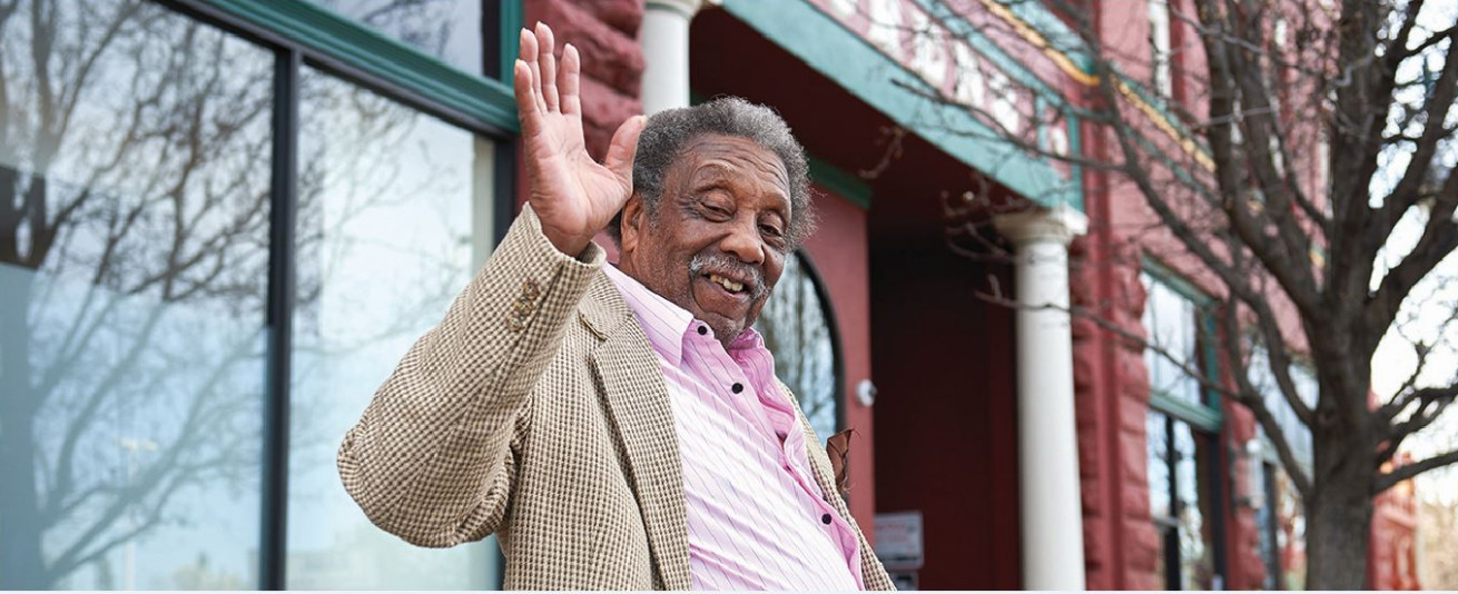 James Fennell, 84, is pleased with life at the renovated Lorenz Hotel.