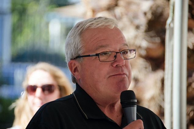 Martinez Mayor Rob Schroder speaks at the grand opening celebration.Martinez Mayor Rob Schroder spea