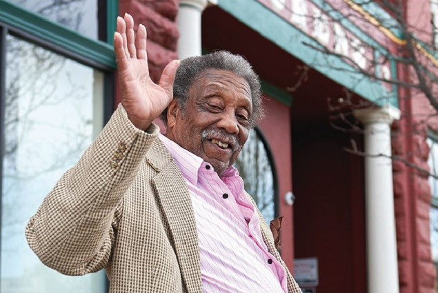 James Fennell, 84, is pleased with life at the renovated Lorenz Hotel.