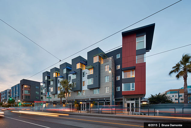 photo of 1100 Ocean Avenue at dusk